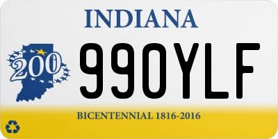 IN license plate 990YLF