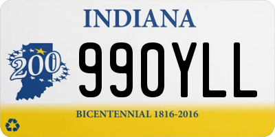 IN license plate 990YLL