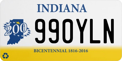 IN license plate 990YLN