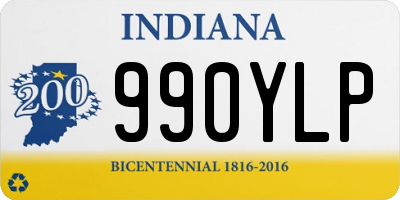 IN license plate 990YLP