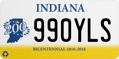 IN license plate 990YLS