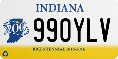 IN license plate 990YLV