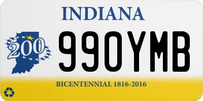 IN license plate 990YMB