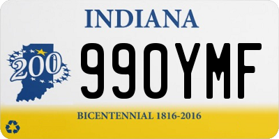 IN license plate 990YMF