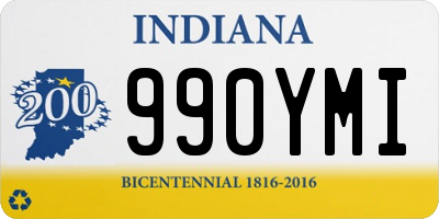 IN license plate 990YMI