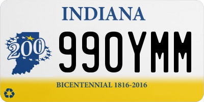 IN license plate 990YMM