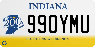 IN license plate 990YMU