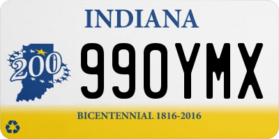 IN license plate 990YMX