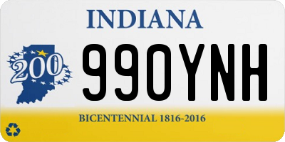 IN license plate 990YNH