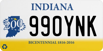 IN license plate 990YNK