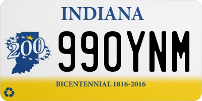 IN license plate 990YNM