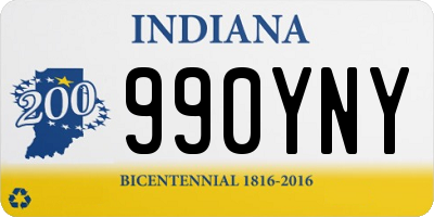 IN license plate 990YNY