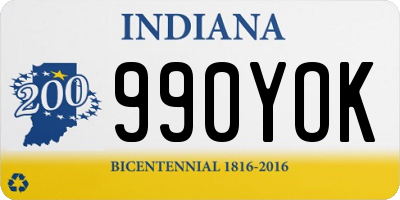 IN license plate 990YOK