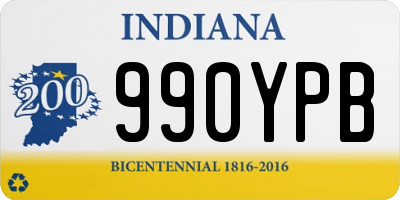 IN license plate 990YPB