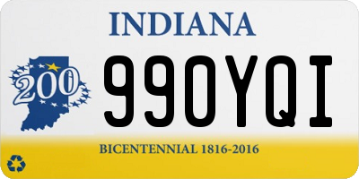 IN license plate 990YQI