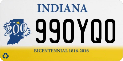 IN license plate 990YQO