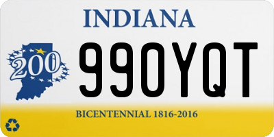IN license plate 990YQT