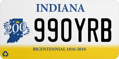IN license plate 990YRB