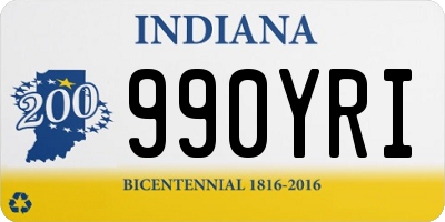 IN license plate 990YRI