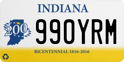 IN license plate 990YRM