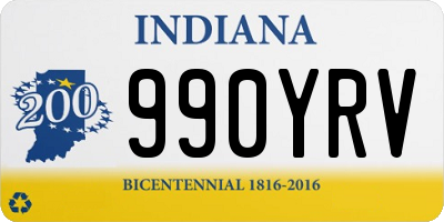 IN license plate 990YRV