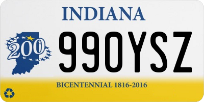 IN license plate 990YSZ