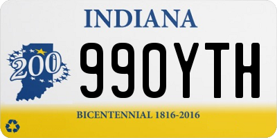 IN license plate 990YTH