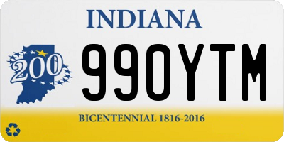 IN license plate 990YTM