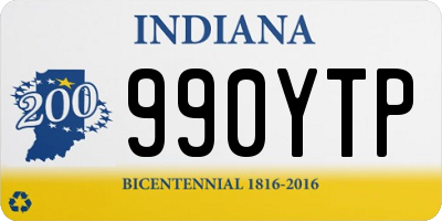 IN license plate 990YTP