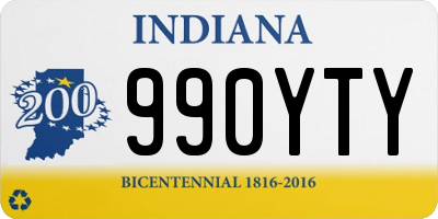 IN license plate 990YTY