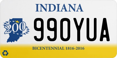 IN license plate 990YUA