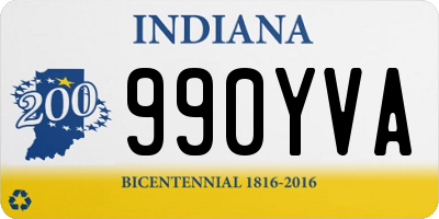 IN license plate 990YVA