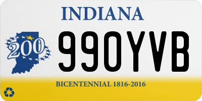 IN license plate 990YVB
