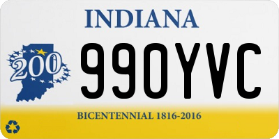 IN license plate 990YVC