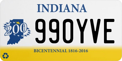 IN license plate 990YVE