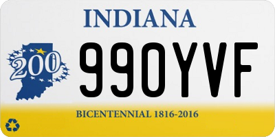 IN license plate 990YVF