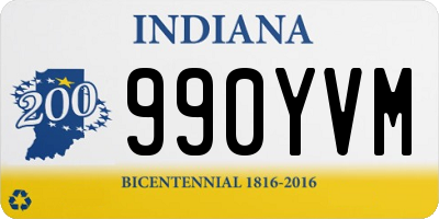 IN license plate 990YVM