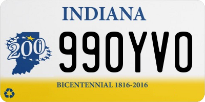 IN license plate 990YVO