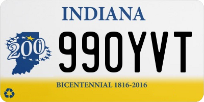 IN license plate 990YVT