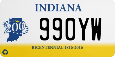 IN license plate 990YW