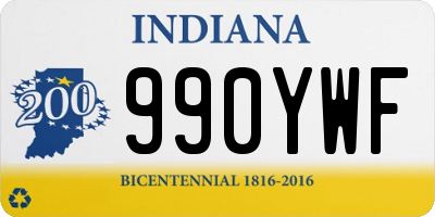 IN license plate 990YWF