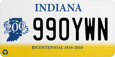 IN license plate 990YWN