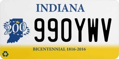 IN license plate 990YWV