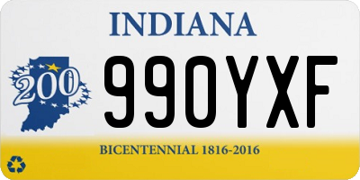 IN license plate 990YXF