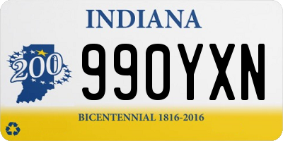 IN license plate 990YXN