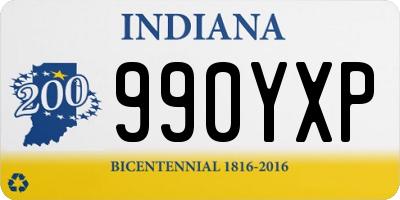 IN license plate 990YXP