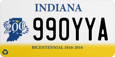 IN license plate 990YYA