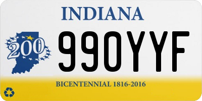 IN license plate 990YYF