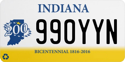 IN license plate 990YYN