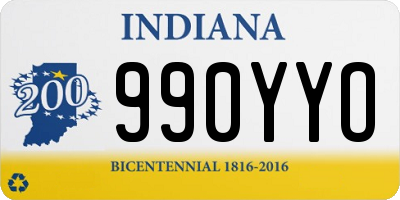 IN license plate 990YYO